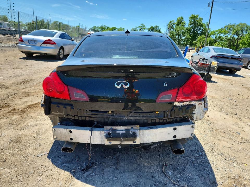 2013 Infiniti G VIN JN1CV6AR7DM767361 COPART salvage auction — UNDERCARRIAGE, Md - Cert Of Salvage > 75% Damage, sold $500 on 2026-07-02 (photo 6)