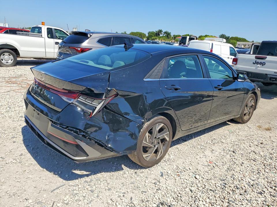 2024 Hyundai Elantra VIN KMHLS4DG3RU752976 COPART salvage auction — REAR END, Fl - Cert Of Title Slvg Rebuildable, sold $6,800 on 2026-07-20 (photo 3)