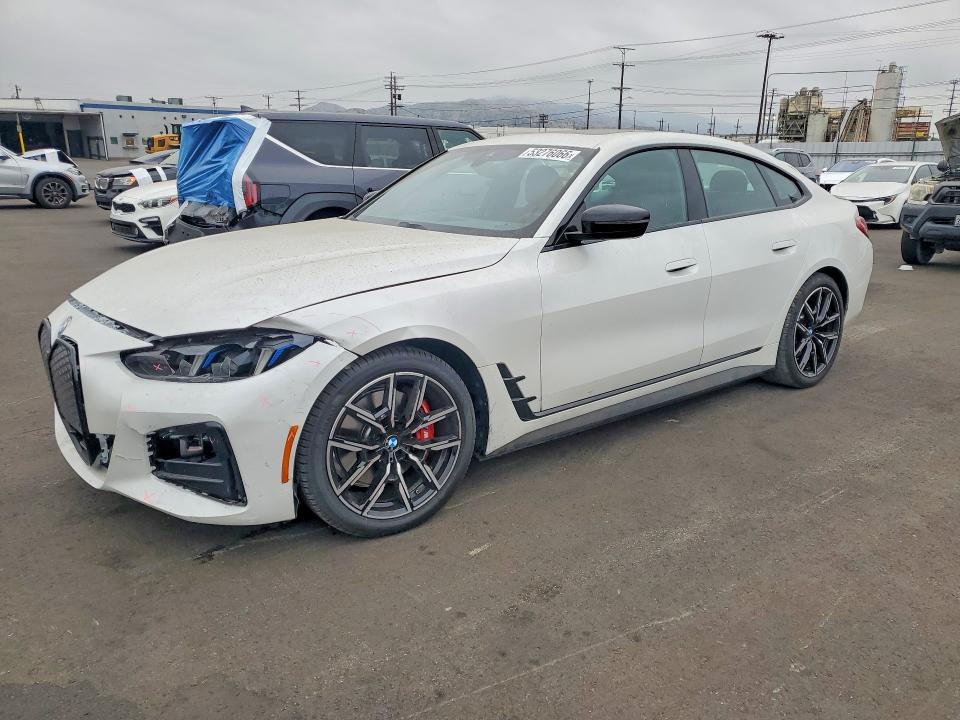 2025 BMW I4 VIN WBY23HD06SFU51702 COPART salvage auction — FRONT END, Ca - Salvage Certificate, sold $23,400 on 2026-07-06 (photo 1)
