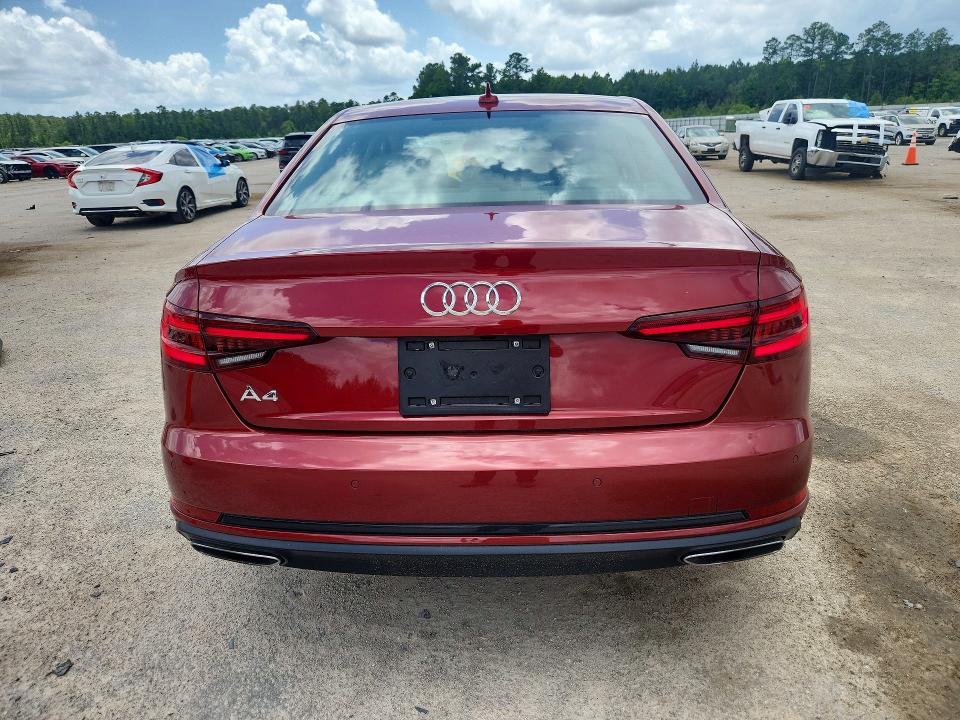 2019 Audi A4 VIN WAUGMAF41KN021705 COPART salvage auction — FRONT END, Nc - Salvage Certificate Of Title, sold $5,100 on 2026-07-15 (photo 6)