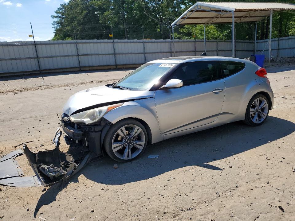 2012 Hyundai Veloster VIN KMHTC6ADXCU079128 COPART salvage auction — FRONT END, Ga - Cert Of Title-Salvage, sold $1,250 on 2026-07-31 (photo 1)