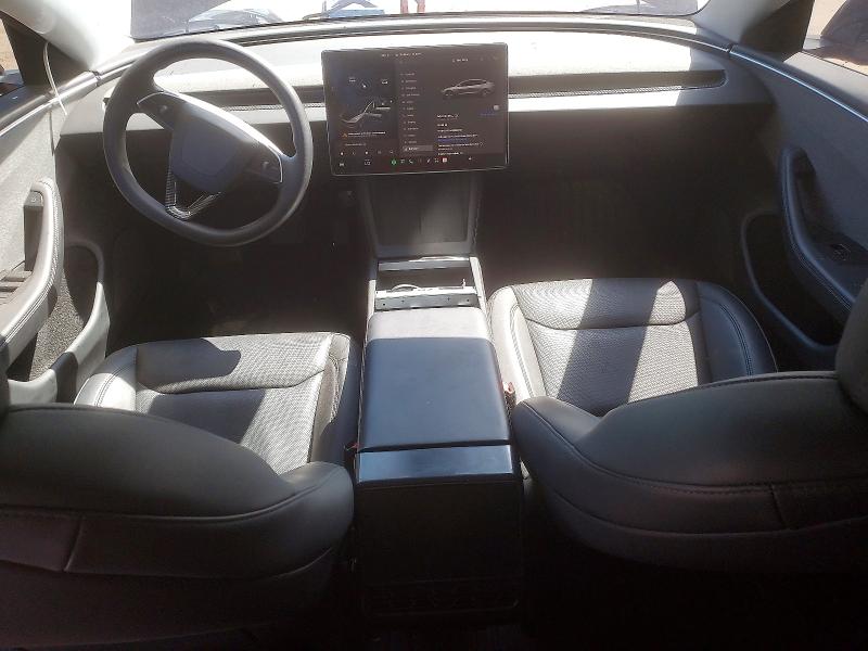 2025 Tesla Model 3 VIN 5YJ3E1EA6SF029013 COPART salvage auction — FRONT END, Ca - Salvage Certificate, sold $13,200 on 2026-07-28 (photo 8)