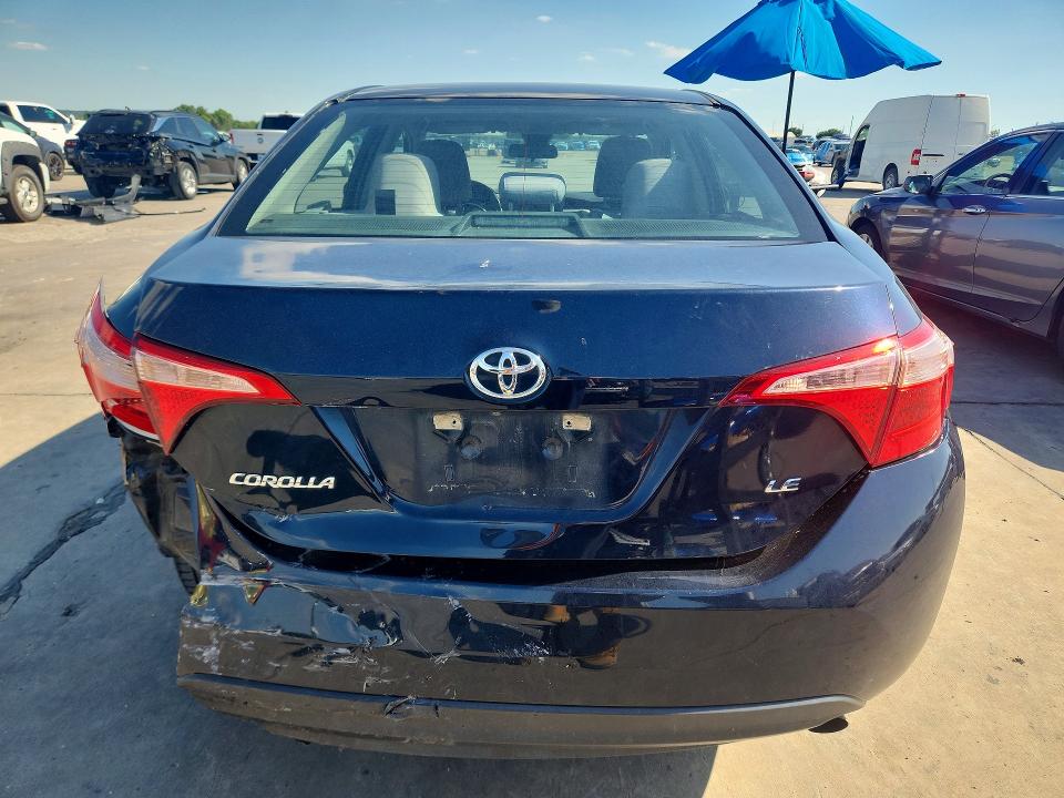 2018 Toyota Corolla VIN 5YFBURHEXJP839999 COPART salvage auction — REAR END, Tx - Salvage Vehicle Title, sold $200 on 2026-07-09 (photo 6)