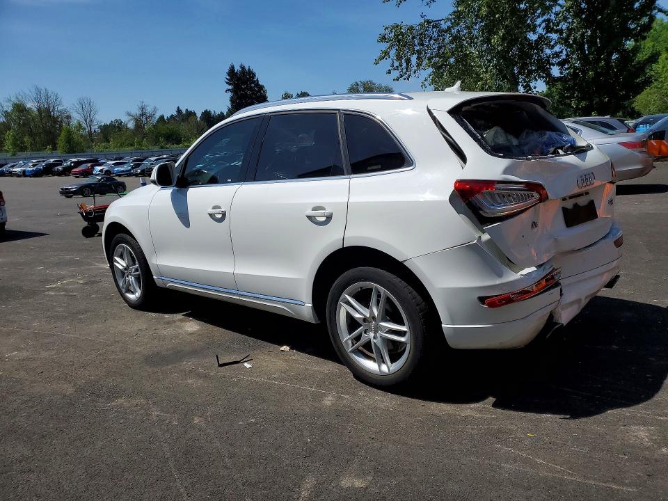 2013 Audi Q5 VIN WA1LFAFP5DA019403 COPART salvage auction — REAR END, Or - Salvage Title Certificate, sold $1,750 on 2026-07-06 (photo 2)