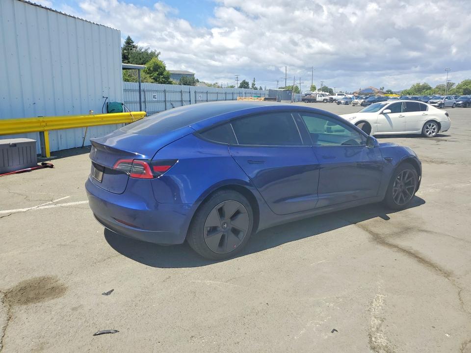 2023 Tesla Model 3 VIN 5YJ3E1EA9PF653783 COPART salvage auction — REAR END, Ca - Salvage Certificate, sold $6,100 on 2026-07-17 (photo 3)