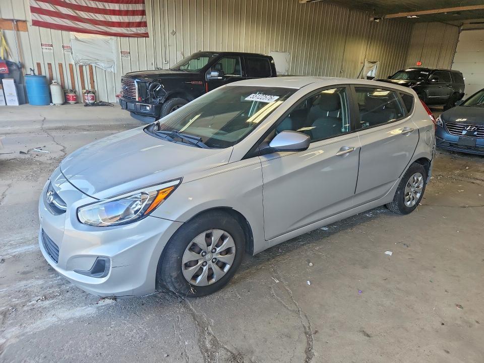 2017 Hyundai Accent VIN KMHCT5AE7HU326390 COPART salvage auction — REAR END, Wi - Junked Vehicle Bill Of Sale, sold $600 on 2026-07-20 (photo 1)