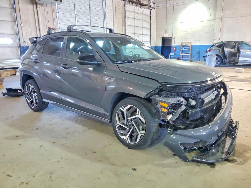 2025 Hyundai Kona VIN KM8HBCA35SU200595 COPART salvage auction — FRONT END, Mi - Cert Of Title-Salvage Vehicle, sold $9,500 on 2026-08-18 (photo 4)