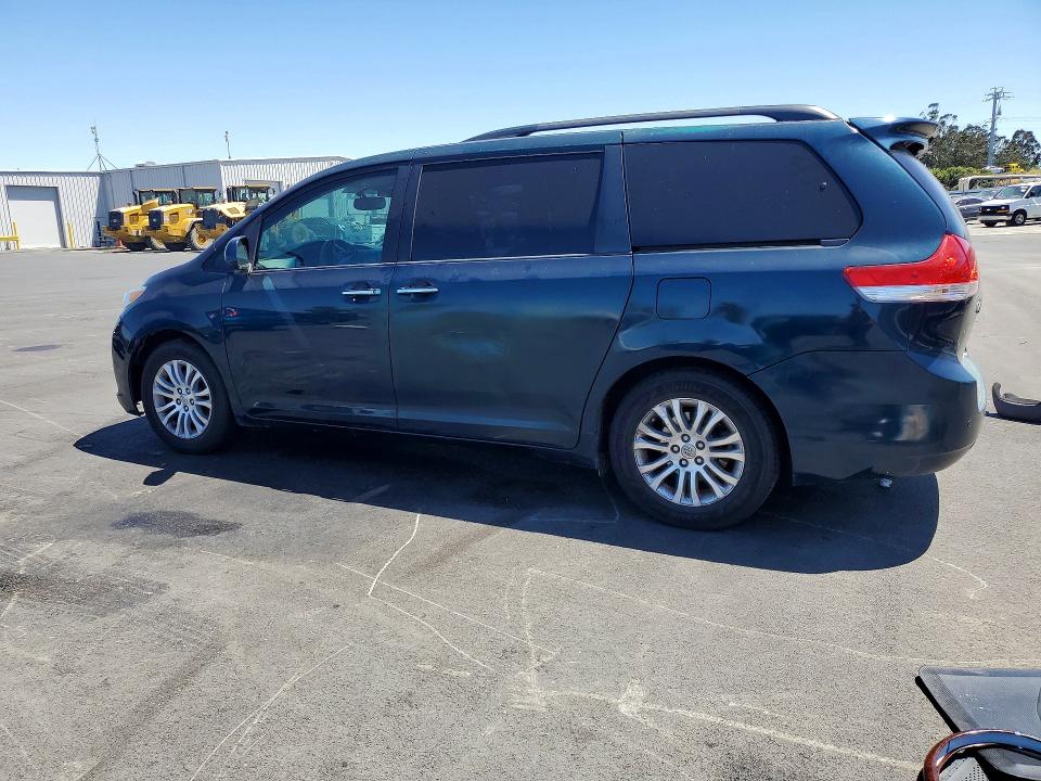 2012 Toyota VIN 5TDYK3DC6CS237189 COPART salvage auction — SIDE, Ca - Salvage Certificate, sold $1,700 on 2026-07-08 (photo 2)