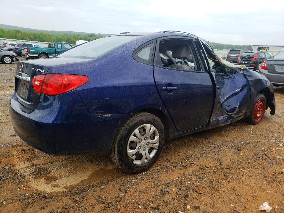 2010 Hyundai Elantra VIN KMHDU4AD4AU164551 COPART salvage auction — ROLLOVER, VA - CERT OF TITLE - SALVAGE, sold $100 on 2026-07-24 (photo 3)