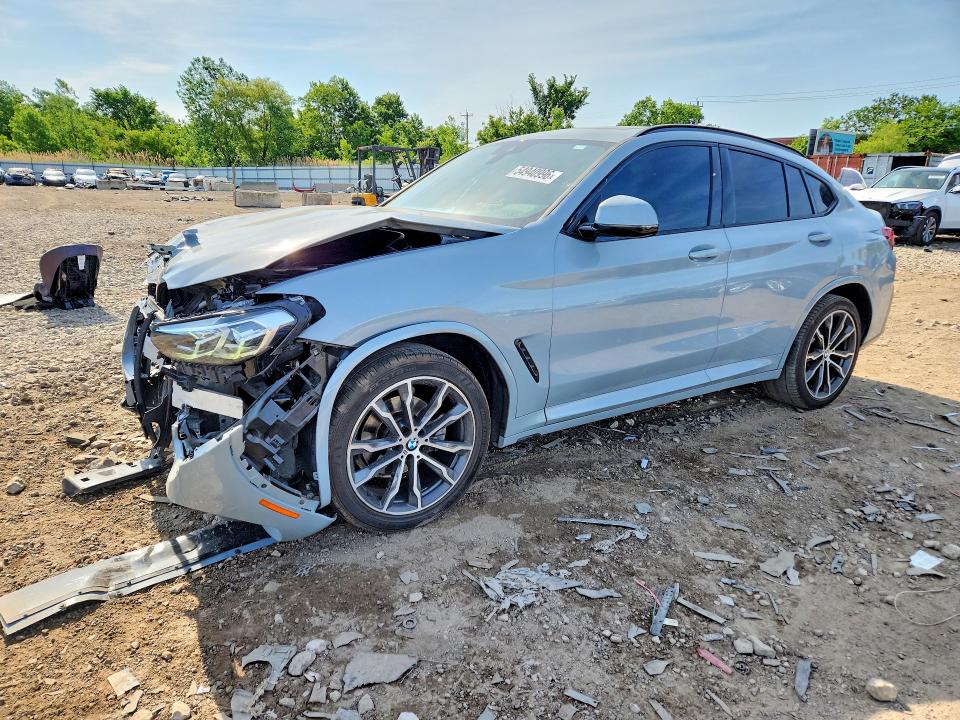 2022 BMW X4 VIN 5UX33DT06N9M06616 COPART salvage auction — FRONT END, Wv - Salvage Certificate, sold $7,500 on 2026-07-22 (photo 1)