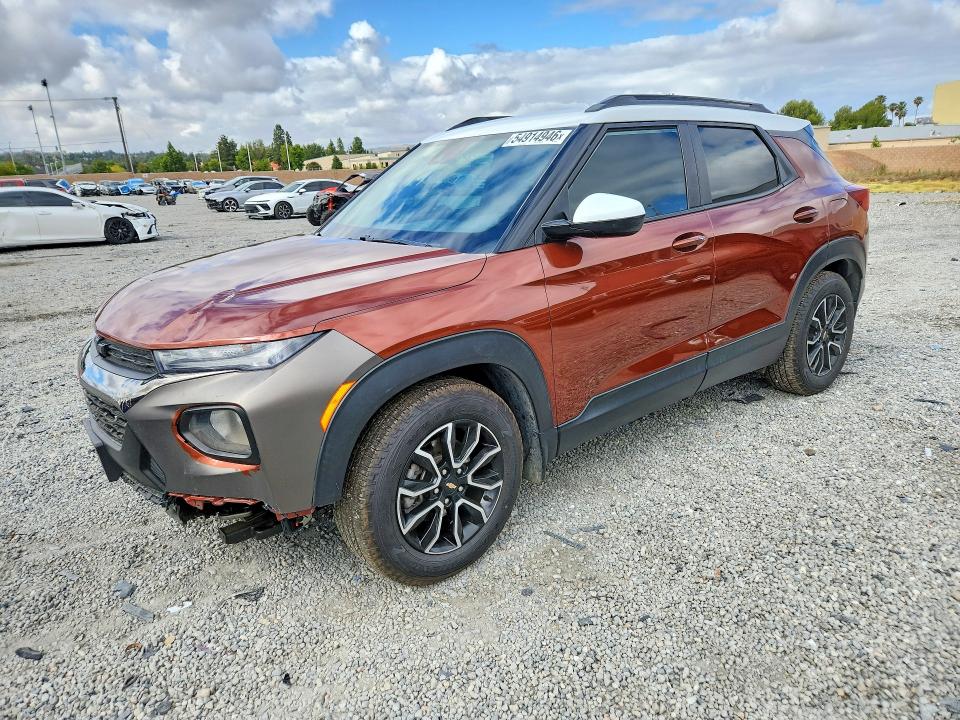 2021 Chevrolet Trailblazer VIN KL79MVSL3MB149588 COPART salvage auction — FRONT END, Mt - Dis/Dlr/Exp Only Clean Title, sold $2,100 on 2026-07-29 (photo 1)