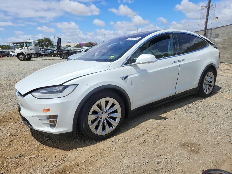 2020 Tesla Model x VIN 5YJXCAE20LF238426 COPART salvage auction — REAR END, Ca - Salvage Certificate, sold $350 on 2026-07-21 (photo 1)