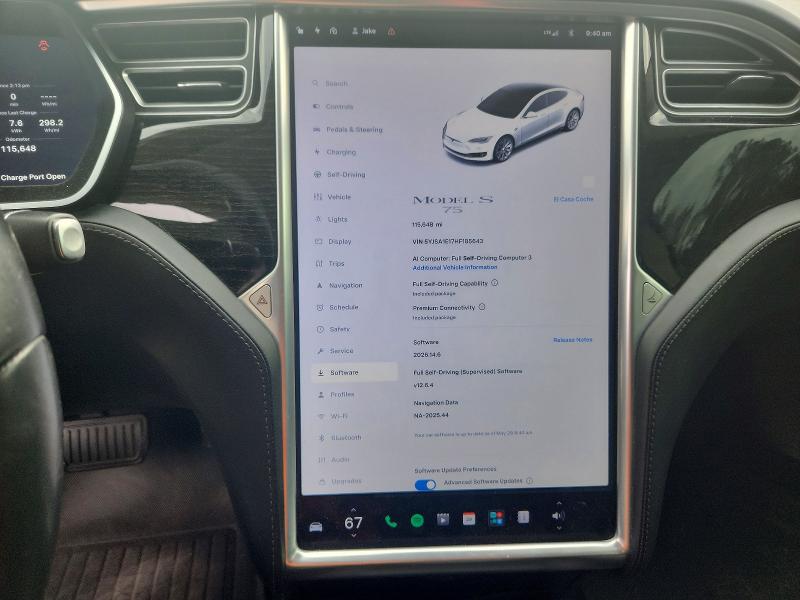 2017 Tesla Model s VIN 5YJSA1E17HF185643 COPART salvage auction — FRONT END, Ga - Cert Of Title-Salvage, sold $1,900 on 2026-07-23 (photo 9)