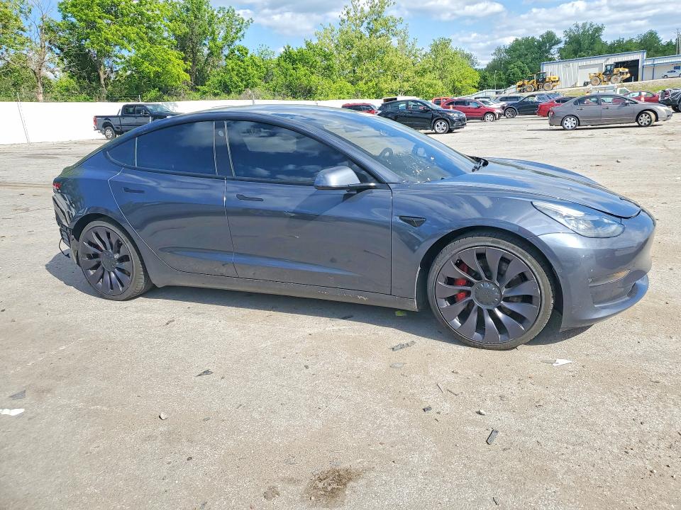 2021 Tesla VIN 5YJ3E1EC9MF850109 COPART salvage auction — REAR END, Mo - Salvage Certificate Of Title, sold $175 on 2026-07-24 (photo 4)