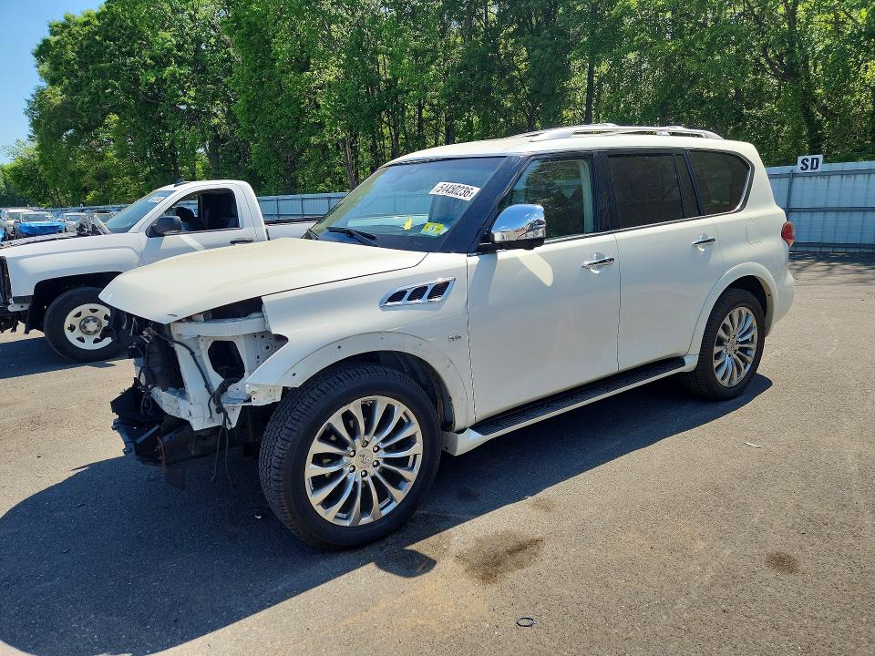 2017 Infiniti Qx80 VIN JN8AZ2NE3H9160914 COPART salvage auction — FRONT END, NJ - CERT OF TITLE-SALVAGE, sold $4,950 on 2026-07-07 (photo 1)