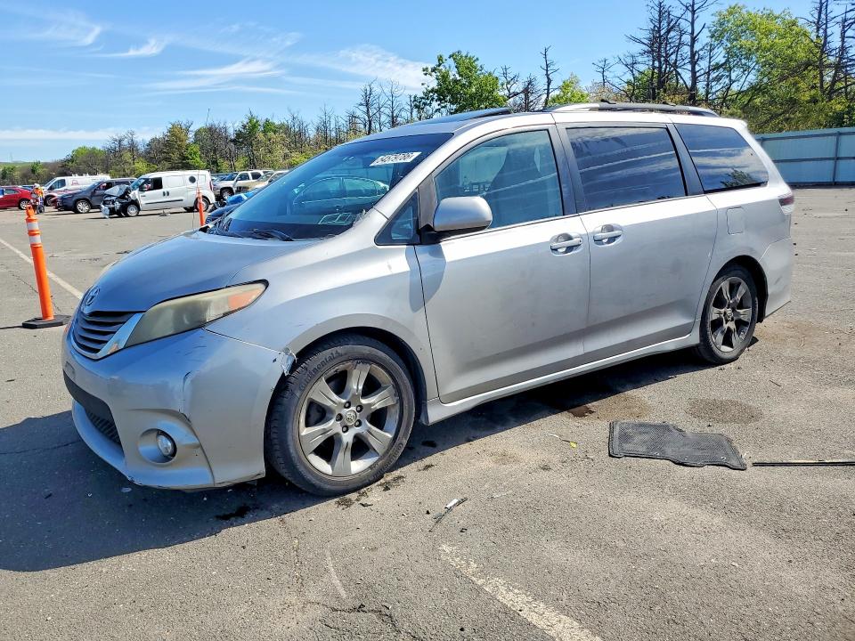 2011 Toyota Sienna VIN 5TDXK3DC8BS114990 COPART salvage auction — FRONT END, Ny - Mv-907A Salvage Certificate, sold $2,400 on 2026-07-08 (photo 1)
