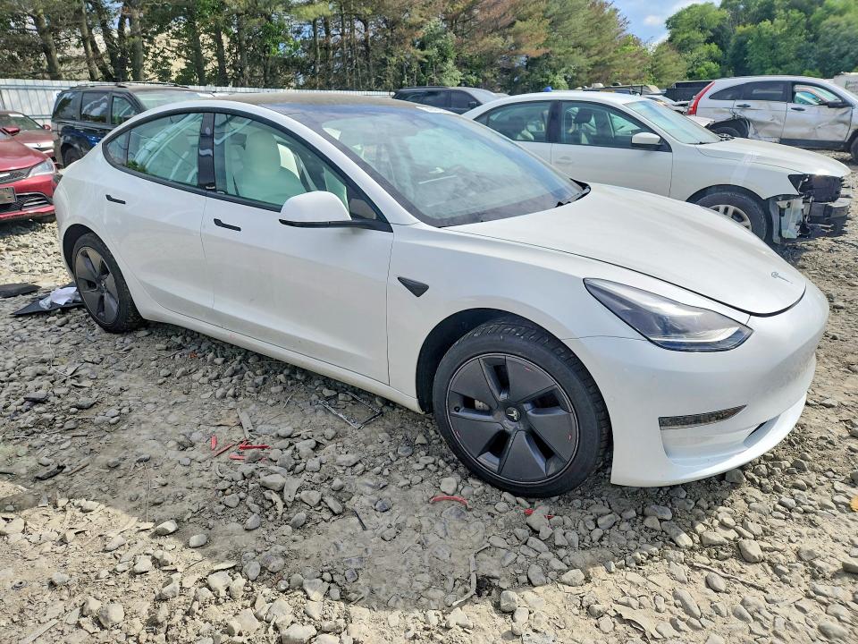 2021 Tesla Model 3 VIN 5YJ3E1EA3MF920492 COPART salvage auction — SIDE, Nj - Cert Of Title-Salvage, sold $8,400 on 2026-07-20 (photo 4)