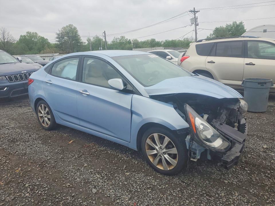 2013 Hyundai Accent VIN KMHCU4AE4DU489550 COPART salvage auction — FRONT END, Nj - Cert Of Title-Salvage, sold $375 on 2026-07-07 (photo 4)