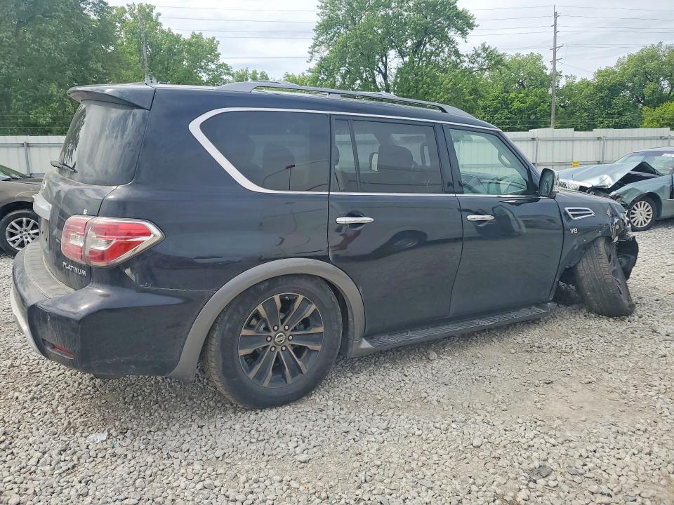 2018 Nissan Armada VIN JN8AY2NE2J9733861 COPART salvage auction — FRONT END, Oh - Cert Of Title-Salvage, sold $7,300 on 2026-07-17 (photo 3)