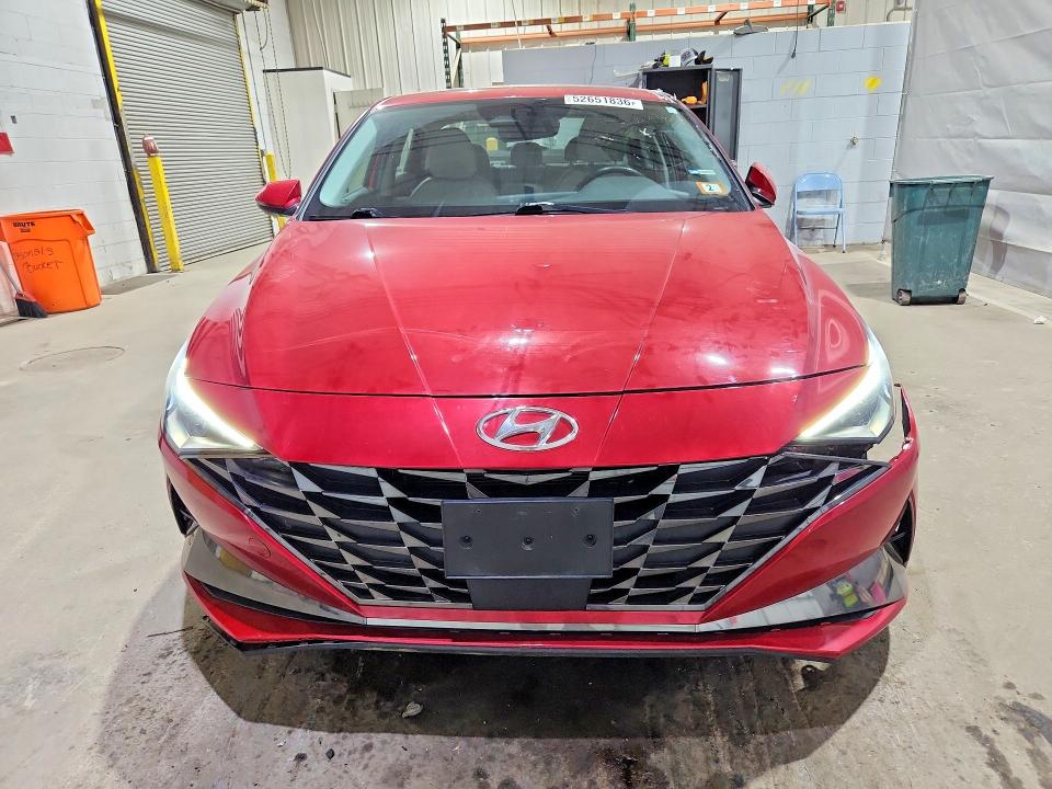 2021 Hyundai Elantra VIN KMHLN4AJ3MU004874 COPART salvage auction — FRONT END, NH - CERT OF TITLE-SALVAGE, sold $1,100 on 2026-07-28 (photo 5)