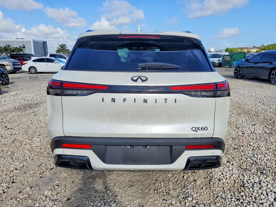 2025 Infiniti Qx60 VIN 5N1AL1FR7SC354666 COPART salvage auction — FRONT END, Fl - Cert Of Title Slvg Rebuildable, sold $11,100 on 2026-07-28 (photo 6)