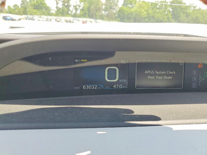 2018 Toyota Prius VIN JTDKARFU6J3551652 COPART salvage auction — FRONT END, Nc - Salvage Certificate Of Title, sold $2,100 on 2026-07-08 (photo 9)