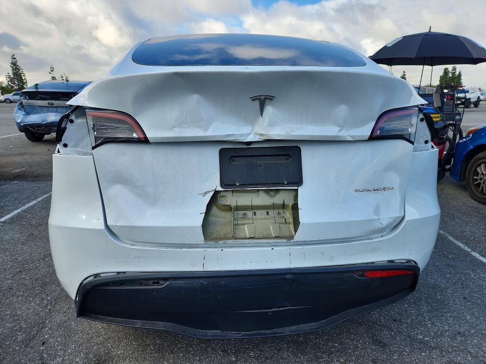 2021 Tesla Model y VIN 5YJYGDEE2MF086476 COPART salvage auction — REAR END, Ca - Salvage Certificate, sold $150 on 2026-07-28 (photo 6)