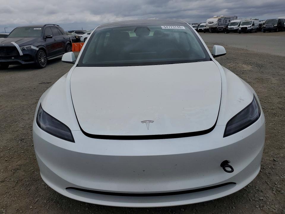 2025 Tesla Model 3 VIN 5YJ3E1EA5SF918160 COPART salvage auction — REAR END, Ca - Salvage Certificate, sold $14,100 on 2026-07-28 (photo 5)