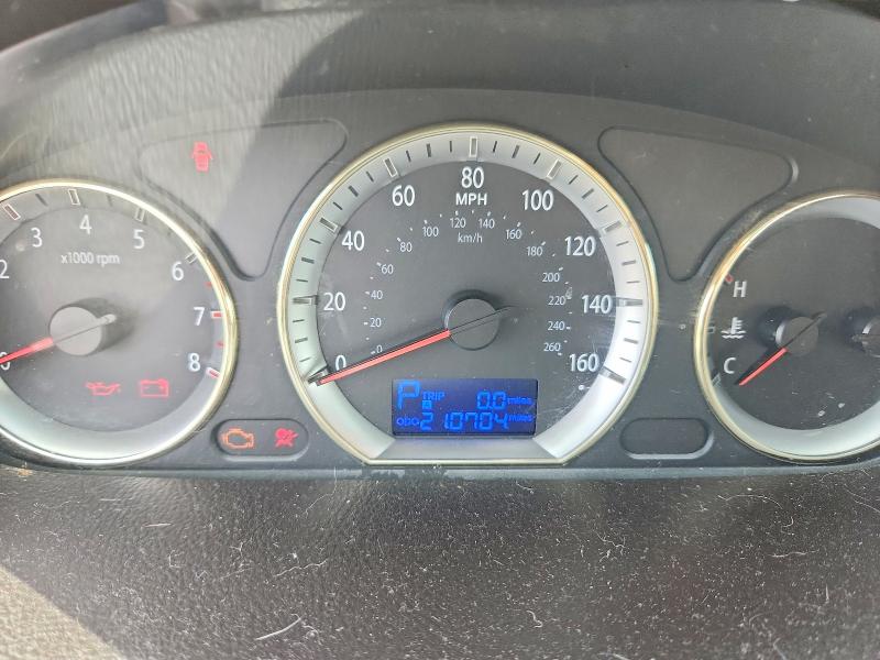 2009 Hyundai Sonata VIN 5NPEU46F89H537549 COPART salvage auction — FRONT END, Md - Cert Of Salvage > 75% Damage, sold $350 on 2026-07-10 (photo 9)