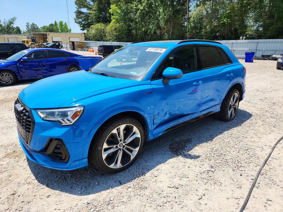 2021 Audi VIN WA1EECF37M1074858 COPART salvage auction — SIDE, Nc - Salvage Certificate Of Title, sold $9,900 on 2026-07-31 (photo 1)