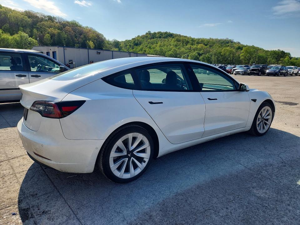 2021 Tesla VIN 5YJ3E1EA1MF908275 COPART salvage auction — REAR END, Pa - Certificate Of Salvage, sold $10,600 on 2026-07-02 (photo 3)