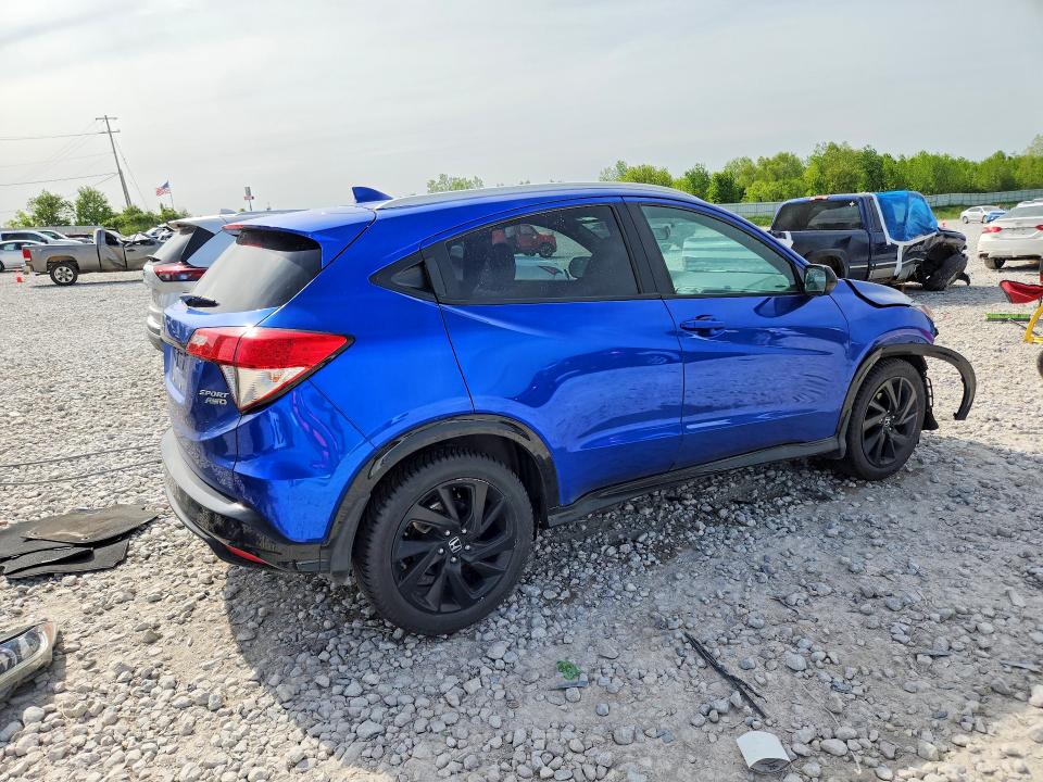 2022 Honda Hr-v VIN 3CZRU6H1XNM769695 COPART salvage auction — FRONT END, Mi - Cert Of Title-Salvage Vehicle, sold $3,850 on 2026-07-09 (photo 3)