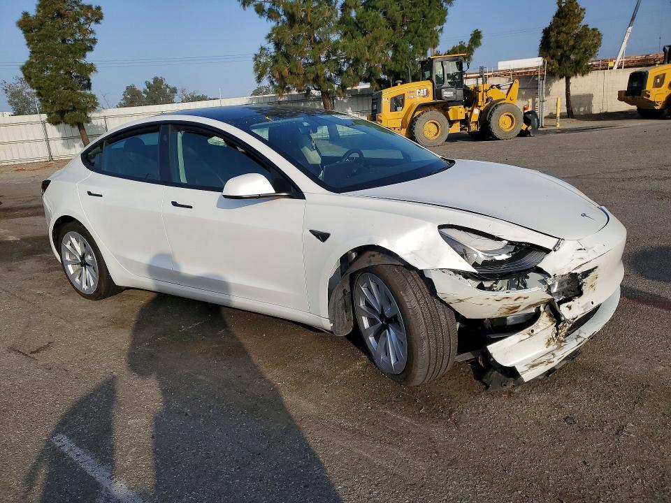2021 Tesla Model 3 VIN 5YJ3E1EA3MF061467 COPART salvage auction — FRONT END, Ca - Salvage Certificate, sold $5,500 on 2026-07-30 (photo 4)
