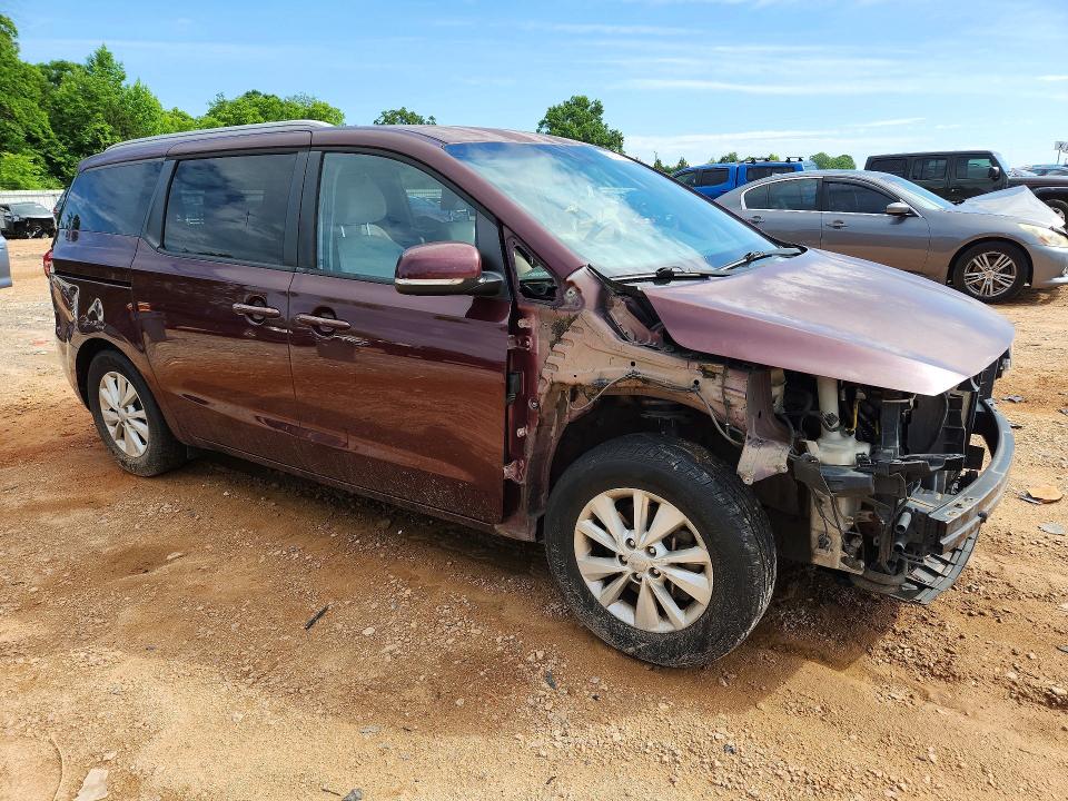 2016 Kia SEDONA VIN KNDMB5C14G6083260 COPART salvage auction — FRONT END, Nc - Certificate Of Title, sold $1,050 on 2026-07-13 (photo 4)