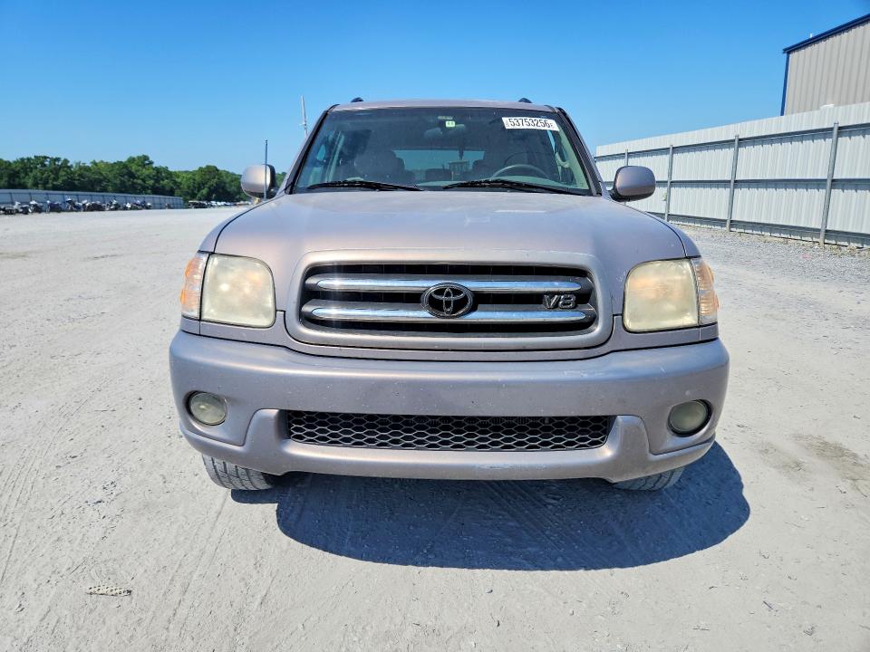2002 Toyota Sequoia VIN 5TDBT48A22S104817 COPART salvage auction — REAR END, Nc - Salvage Certificate Of Title, sold $500 on 2026-07-29 (photo 5)