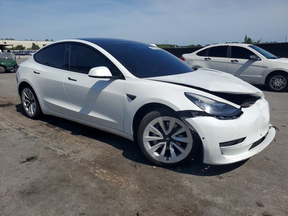 2021 Tesla VIN 5YJ3E1EA9MF849265 COPART salvage auction — FRONT END, Fl - Certificate Of Destruction, sold $1,200 on 2026-07-30 (photo 4)