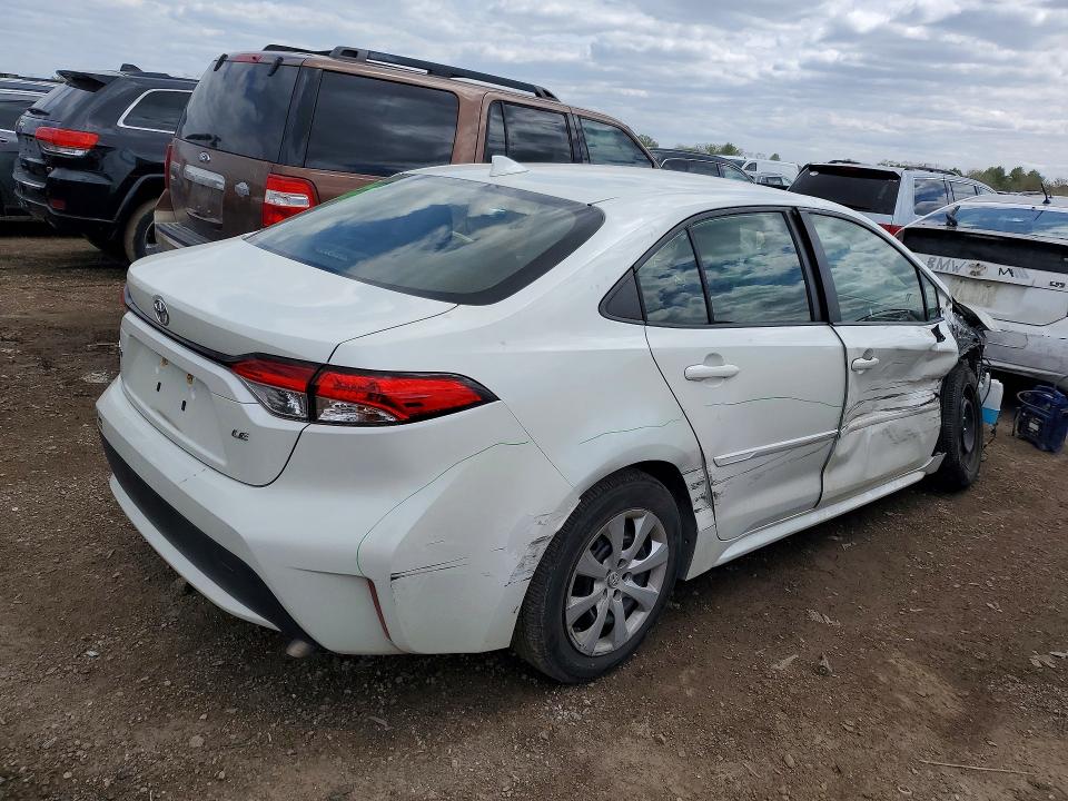 2020 Toyota VIN JTDEPRAE7LJ108615 COPART salvage auction — FRONT END, Il - Salvage Certificate, sold $4,400 on 2026-07-02 (photo 3)
