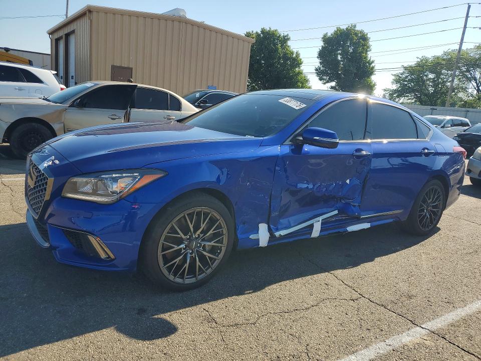 2020 Genesis G80 VIN KMTFN4JE9LU329548 COPART salvage auction — SIDE, Oh - Cert Of Title-Salvage, sold $6,800 on 2026-07-08 (photo 1)