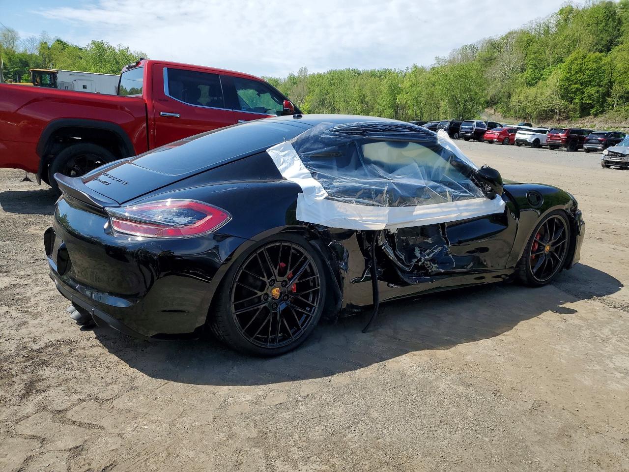 2016 Porsche Cayman VIN WP0AB2A80GK185826 COPART salvage auction — Side, NJ - CERT OF TITLE-SALVAGE, sold $29,000 on 2026-07-02 (photo 3)