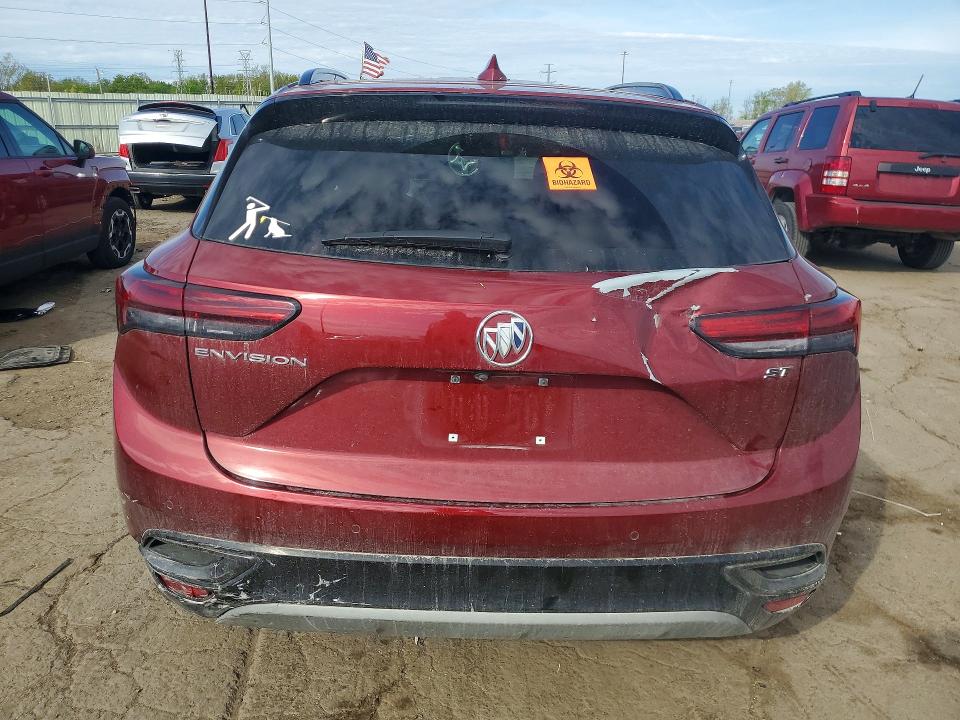 2022 Buick Envision VIN LRBFZNR41ND071757 COPART salvage auction — FRONT END, Mi - Scrap Certificate Of Title, sold $1,950 on 2026-07-17 (photo 6)