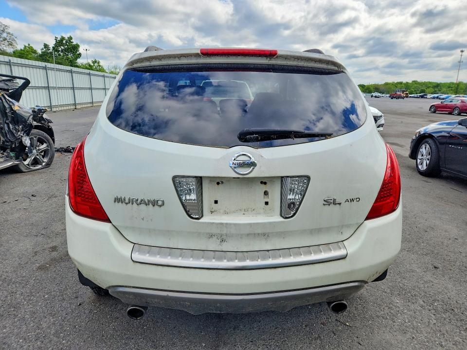 2007 Nissan Murano VIN JN8AZ08W37W610229 COPART salvage auction — MINOR DENT/SCRATCHES, Pa - Cert Of Title-W=Flood Vehicle, sold $1,000 on 2026-07-21 (photo 6)
