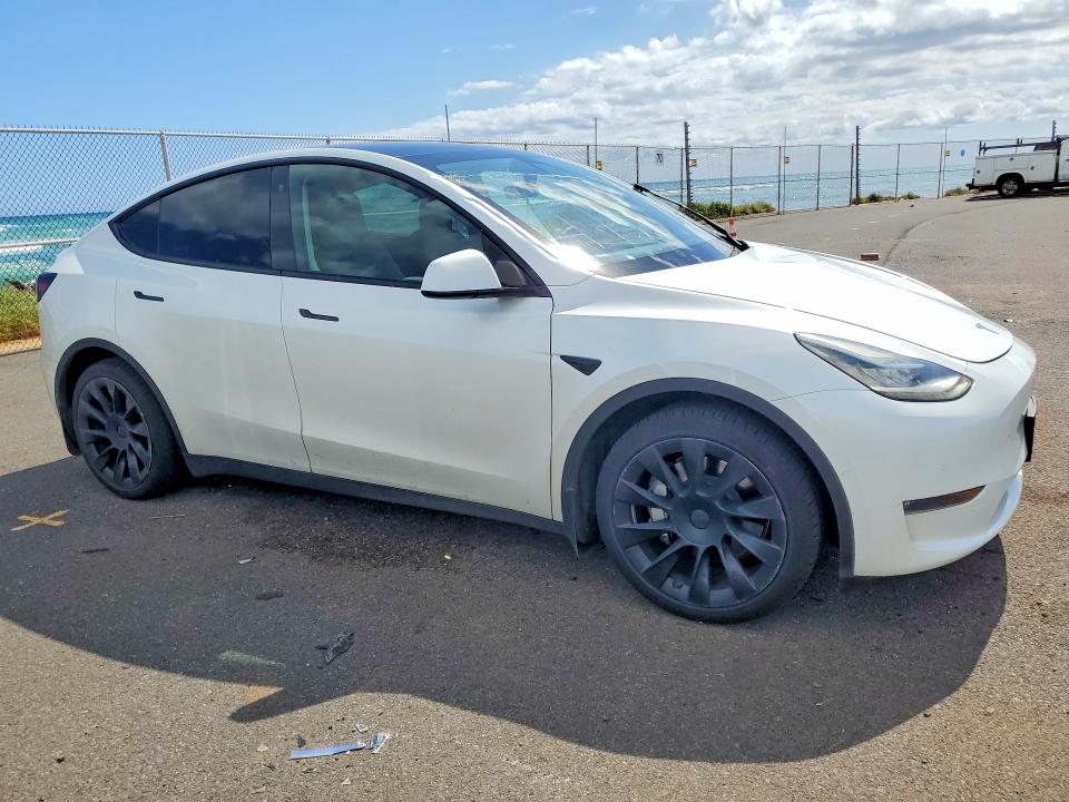 2021 Tesla Model y VIN 5YJYGAEE4MF251037 COPART salvage auction — FRONT END, Hi - Certificate Of Salvage, sold $2 on 2026-07-27 (photo 4)