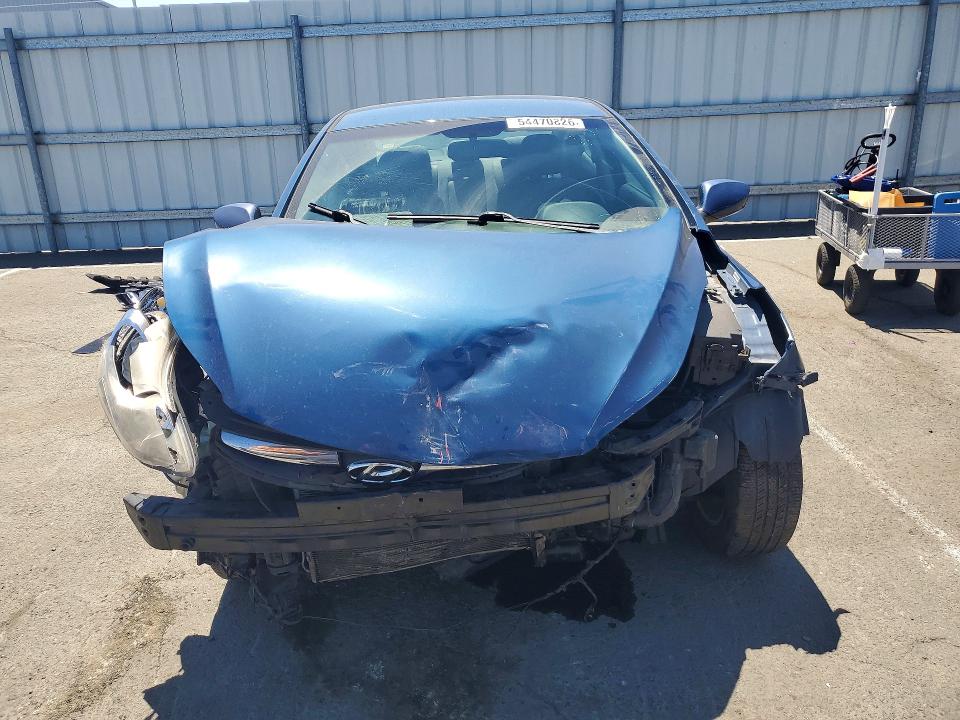 2013 Hyundai Elantra VIN KMHDH4AE1DU010882 COPART salvage auction — FRONT END, Ca - Salvage Certificate, sold $225 on 2026-07-06 (photo 5)