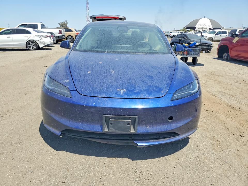 2025 Tesla VIN 5YJ3E1EB8SF879928 COPART salvage auction — FRONT END, Ca - Salvage Certificate, sold $12,000 on 2026-07-31 (photo 5)