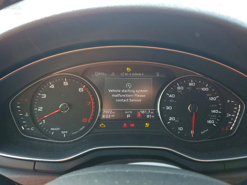 2025 Audi A4 VIN WAUDAAF44SN000486 COPART salvage auction — FRONT END, Ma - Cert Of Title-Salvage, sold $11,500 on 2026-07-09 (photo 9)