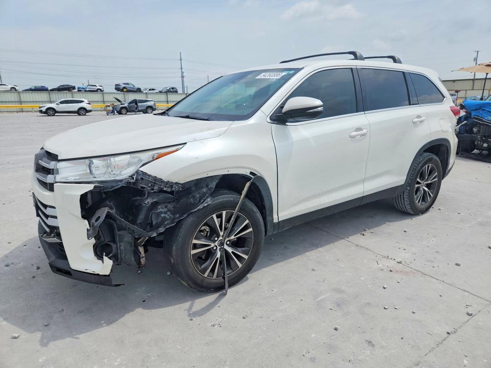 2019 Toyota Highlander VIN 5TDZZRFH0KS311636 COPART salvage auction — FRONT END, Tx - Certificate Of Title, sold $325 on 2026-07-28 (photo 1)