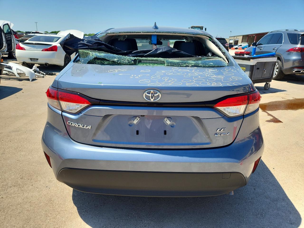 2026 Toyota Corolla VIN JTDBCMFE8T3113336 COPART salvage auction — Rear End, TX - SALVAGE VEHICLE TITLE, sold $11,700 on 2026-07-09 (photo 6)
