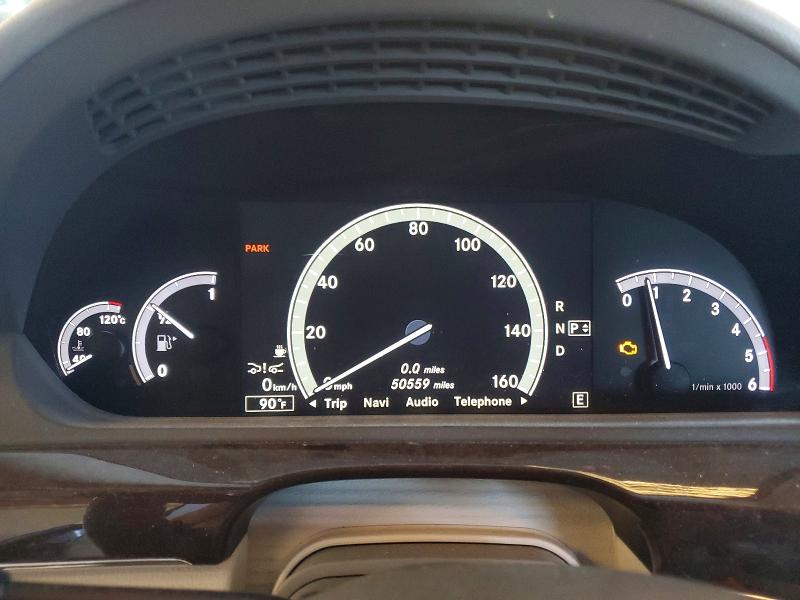 2012 Mercedes-benz S class VIN WDDNG8DB6CA450140 COPART salvage auction — FRONT END, Ca - Salvage Certificate, sold $8,000 on 2026-07-13 (photo 9)