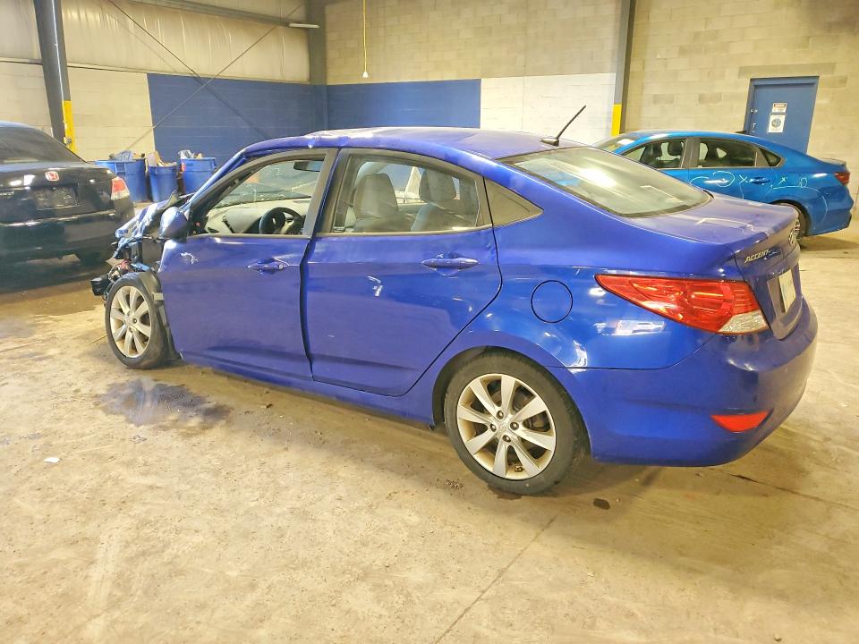 2013 Hyundai Accent VIN KMHCU4AE3DU581507 COPART salvage auction — FRONT END, Pa - Certificate Of Salvage, sold $400 on 2026-07-15 (photo 2)