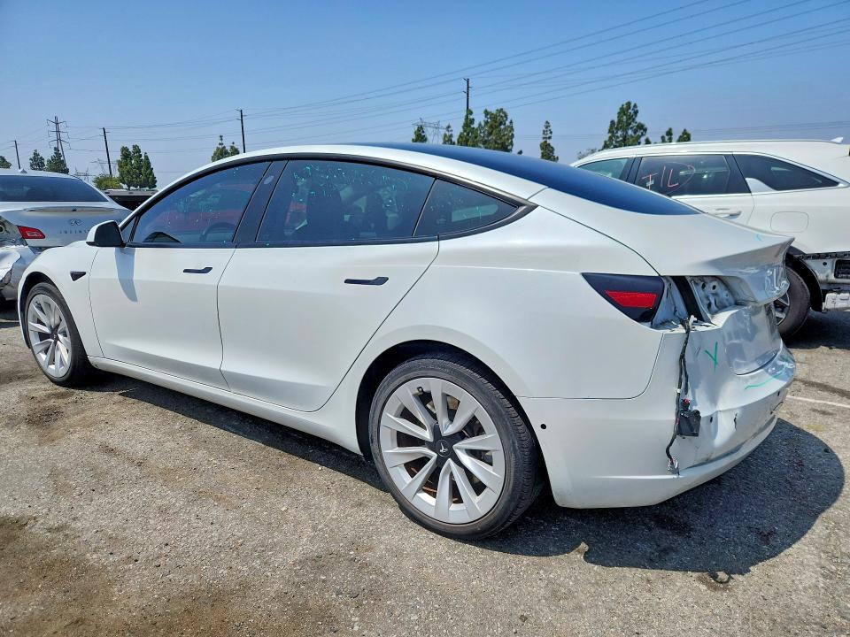 2021 Tesla Model 3 VIN 5YJ3E1EB6MF045143 COPART salvage auction — REAR END, Ca - Salvage Certificate, sold $8,000 on 2026-07-02 (photo 2)